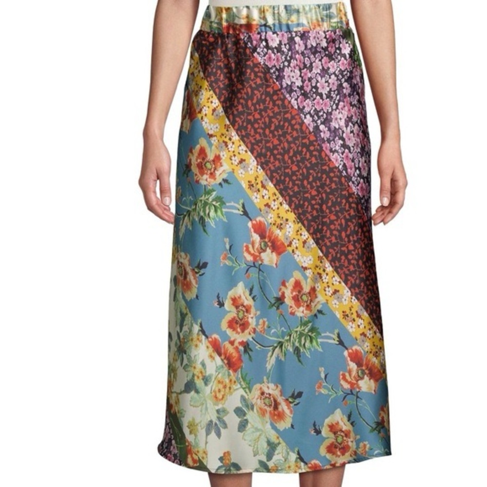 Vibrant Floral Midi Skirt